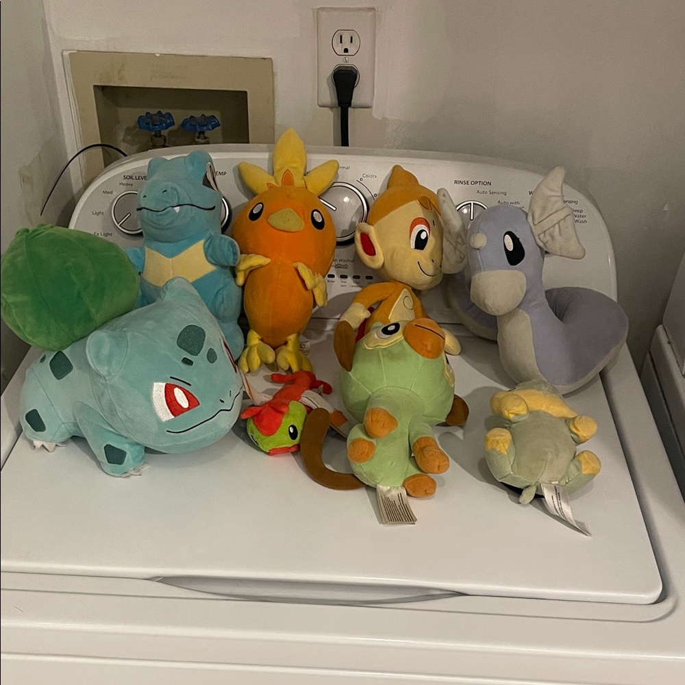 Pokemon Plush Toy Collection - Blue, Orange, Green